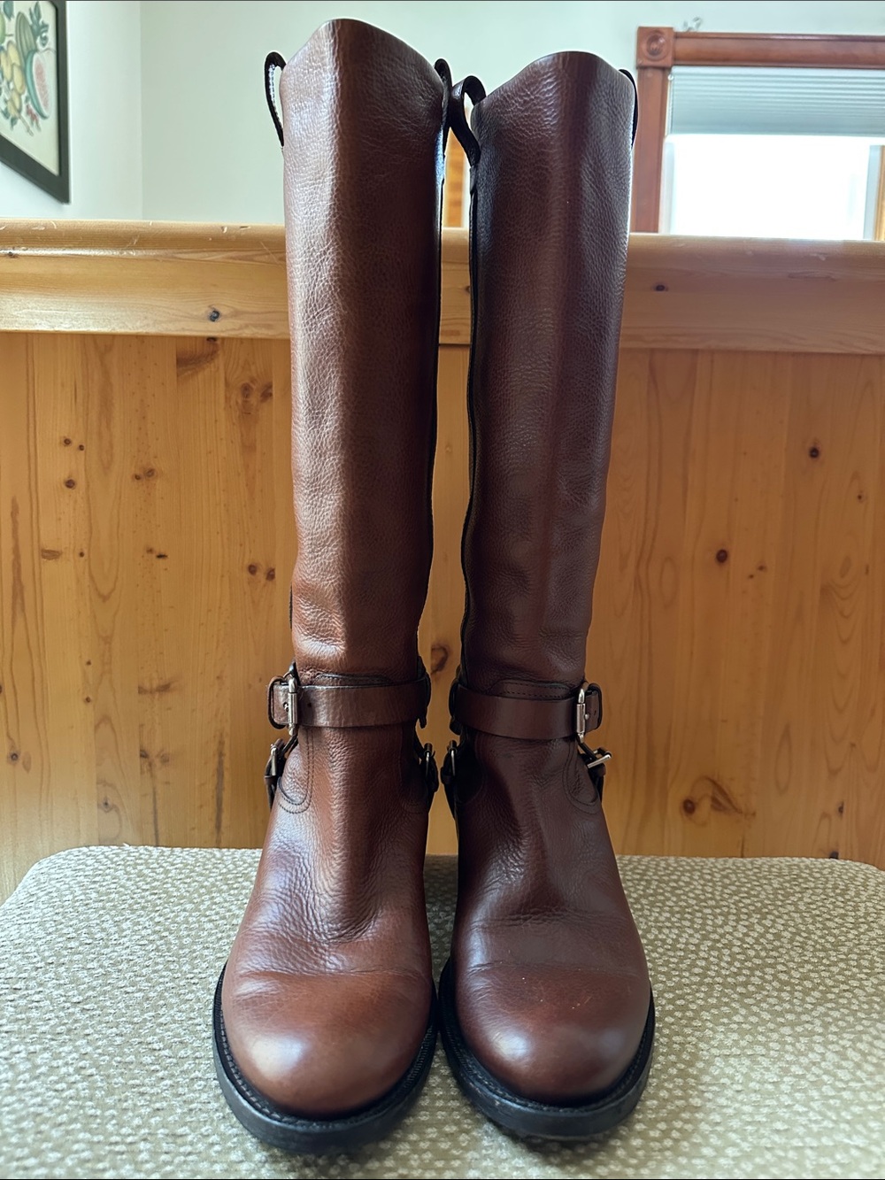 Ralph Lauren Collection Classic Tall Riding Boots in Brown